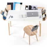 EMKO My Writing Desk w/ 2 Drawers | White/Birch