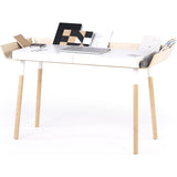 EMKO My Writing Desk w/ 2 Drawers | White/Birch