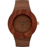 Analog Carpenter Makore & Red Sanders Wood Watch | No Markings