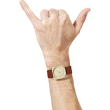 slow Mo 07 Gold Watch | Brown Leather X000OQTULL