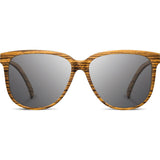 Shwood Mckenzie Wood Sunglasses | Zebrawood - Grey WWOM3FZG
