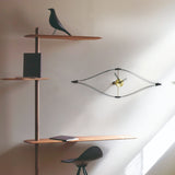 Nomon Mini Look Wall Clock | Fiberglass/Walnut/Brass