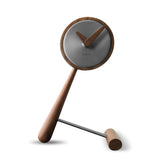 Nomon Mini Puntero T Table Clock | Walnut/Brass