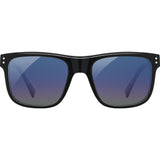 Shwood Monroe Sunglasses | Black & Elm Burl / Blue Flash Polarized-WAM4BELB3P
