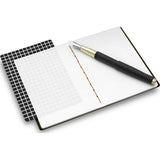 Ezra Arthur Small Notebook | Jet Top Stitch Nbs05