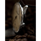 MeisterSinger Neo Plus Watch | Ivory / Shell Cordovan Leather Brown