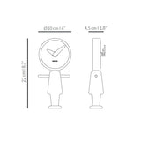 Nomon Nena G Table Clock | Walnut/Brass