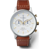 Triwa Snow Nevil Watch | Brown Sewn Classic NEST115SC010215
