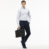 Lacoste Chantaco Matte Pique Leather Computer Bag | Black