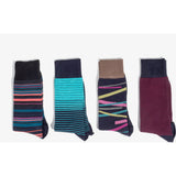 Hook & Albert 4-Pack of Dress Socks | Coral/Michael/Check-In/Iowa NRDSX-1804