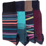 Hook & Albert 4-Pack of Dress Socks | Coral/Michael/Check-In/Iowa