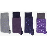 Hook & Albert 4-Pack of Dress Socks | Knots/California/Sprinklestein/Canoodle NRDSX-1805