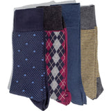 Hook & Albert 4-Pack of Dress Socks | Kantro/Ram/Navy/El Paso