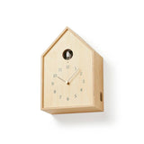 Lemnos Birdhouse Clock Natural