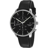 Issey Miyake C Black Chronograph Watch | Black Leather NYAD003Y