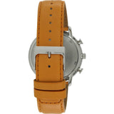 Issey Miyake C White Chronograph Watch | Tan Leather NYAD004Y