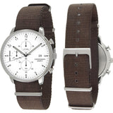 Issey Miyake C White Chronograph Watch | Brown Nylon NYAD006Y