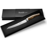 Nesmuk Soul Slicer Knife | Karelian Birch Burl S3BM160