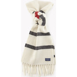 Faribault Nisswa Stripe Wool Scarf | Natural/Charcoal/Red 12301 10x72