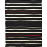 Faribault Nisswa Stripe Wool Throw | Black 12189 50x72