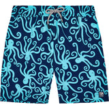Tom & Teddy Men's Octopus Shorts | Dark Blue & Sky