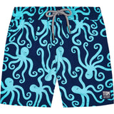 Tom & Teddy Boy's Octopus Shorts | Dark Blue & Sky