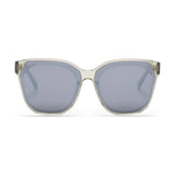 Diff Eyewear Gia Sunglasses | Olive Crystal + Grey Mirror