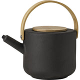 Stelton Theo Stoneware Teapot | Black x-630