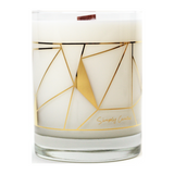 Simply Curated The Cocktail Collection 22K Gold Soy Candle | Oakmoss + Leather