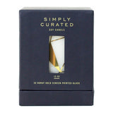 Simply Curated The Cocktail Collection 22K Gold Soy Candle | Oakmoss + Leather