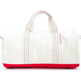 Jack + Mulligan Ali Duffel Bag | Ivory/Crimson