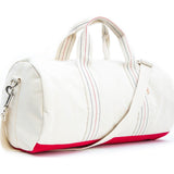 Jack + Mulligan Ali Duffel Bag | Ivory/Crimson