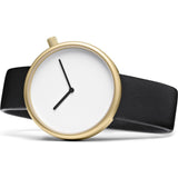 bulbul Ore 07 Men's Watch | Matte Golden Steel on Black Italian Leather