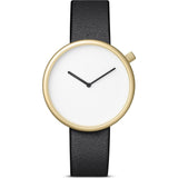 bulbul Ore 07 Men's Watch | Matte Golden Steel on Black Italian Leather
