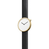 bulbul Ore 07 Men's Watch | Matte Golden Steel on Black Italian Leather