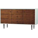 ION Design Cora Small Credenza | White/Brown P-12183