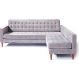 ION Design Duke Flip Sectional Sofa | Light Beige/Walnut P-25819