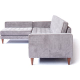 ION Design Duke Flip Sectional Sofa | Light Beige/Walnut P-25819
