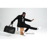 Hook & Albert Project 11 Leather Garment Weekender Bag | Black