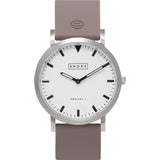 Shore Projects Poole Wtach with Silicone Strap | Silver / White / Grey S028S