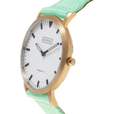 Shore Projects Portland Watch with Classic Strap | Gold / White / Mint S022G