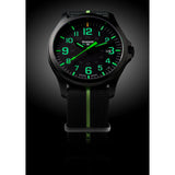 traser H3 Black/Lime P67 Officer Pro Gunmetal Watch | Textile Strap