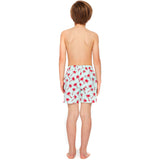 Tom & Teddy Boy's Palms Shorts | Ice Green & Fuchsia