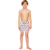 Tom & Teddy Boy's Palms Shorts | Ice Green & Fuchsia