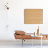 Nomon Punto Y Coma G Wall Clock | Brass/Walnut