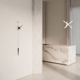 Nomon Punto Y Coma N Wall Clock | Steel/Walnut/Chromed Brass
