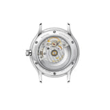 MeisterSinger Pangaea Day Date Watch | Ivory / Croco Print Calf Leather Brown w/ White Stitching