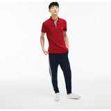 Lacoste Slim Fit Piped Sleeves Men's Polo Shirt | Autumnal Red PH3187