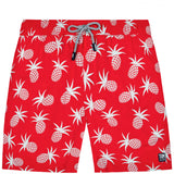 Tom & Teddy Men's Pineapple Shorts | Blue & Crimson