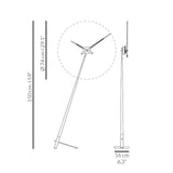 Nomon Pisa L Floor Clock | Steel/Chromed Brass/Walnut